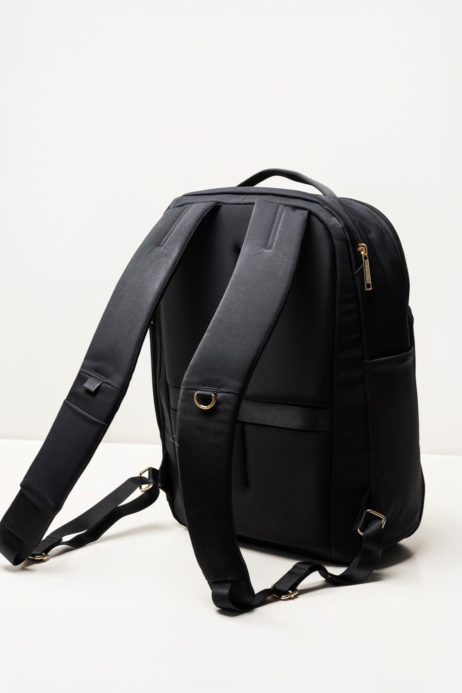 Back strap view of Sojura womens travel backpack